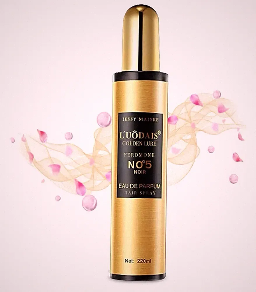 L'UODAIS 220ml Golden Lure Pheromone Hair Spray, Long-Lasting Hair Perfume Oil